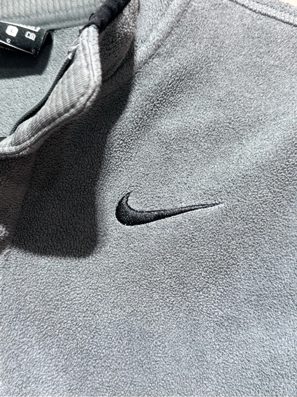 Nike Gray Quarter-Zip Fleece Pullover